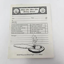 Vintage Novelty "While You Were Out Getting Stoned" Note Pad 4.25" x 5.5"