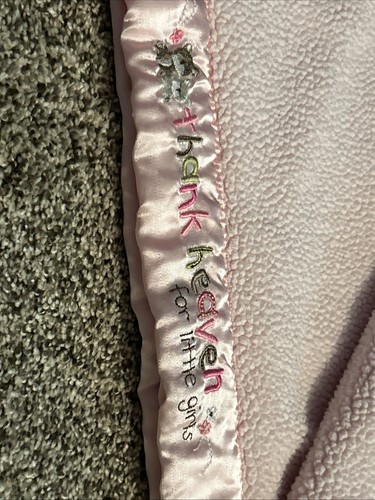 Child of Mine Pink “thank heaven for little girls” Baby Blanket - Picture 3 of 9