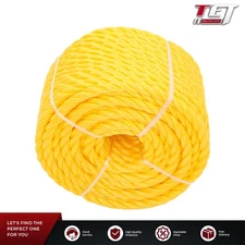 1/2"×100 Feet 3 Stranded Braided Rope for Boats, Dock, Marine Rope Orange Yellow