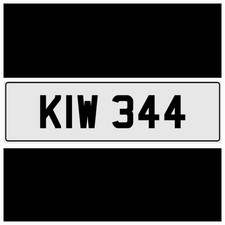 KIW 344 KW SLIM 3X3 DATELESS KI KEV KHAN KIAN KING KEL KEAN PRIVATE NUMBER PLATE