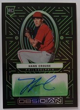 Hans Crouse 2022 Panini Chronicles Obsidian Electric Etch Green RC Auto #1/5