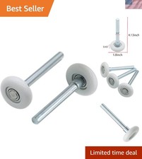 2 Packs 1.8" Nylon Garage Door Roller 4" Stem, Quiet Garage Door Wheels for G...