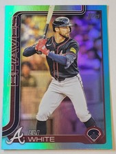 2025 TOPPS UPDATE ELI WHITE BRAVES Aqua parallel