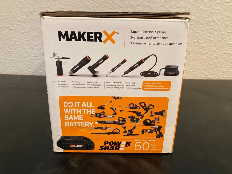 Worx MakerX WX988L 20V Cordless Rotary Tool/Wood & Metal Crafter Kit - Image 3 of 4