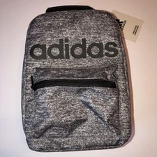 Adidas Santiago Insulated Lunch Bag Tote Box Cooler Gray/Black - NWT