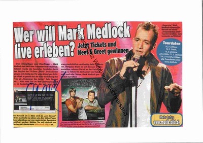 Original autograph Mark Medlock /// autograph signed signed signee Medl 343714