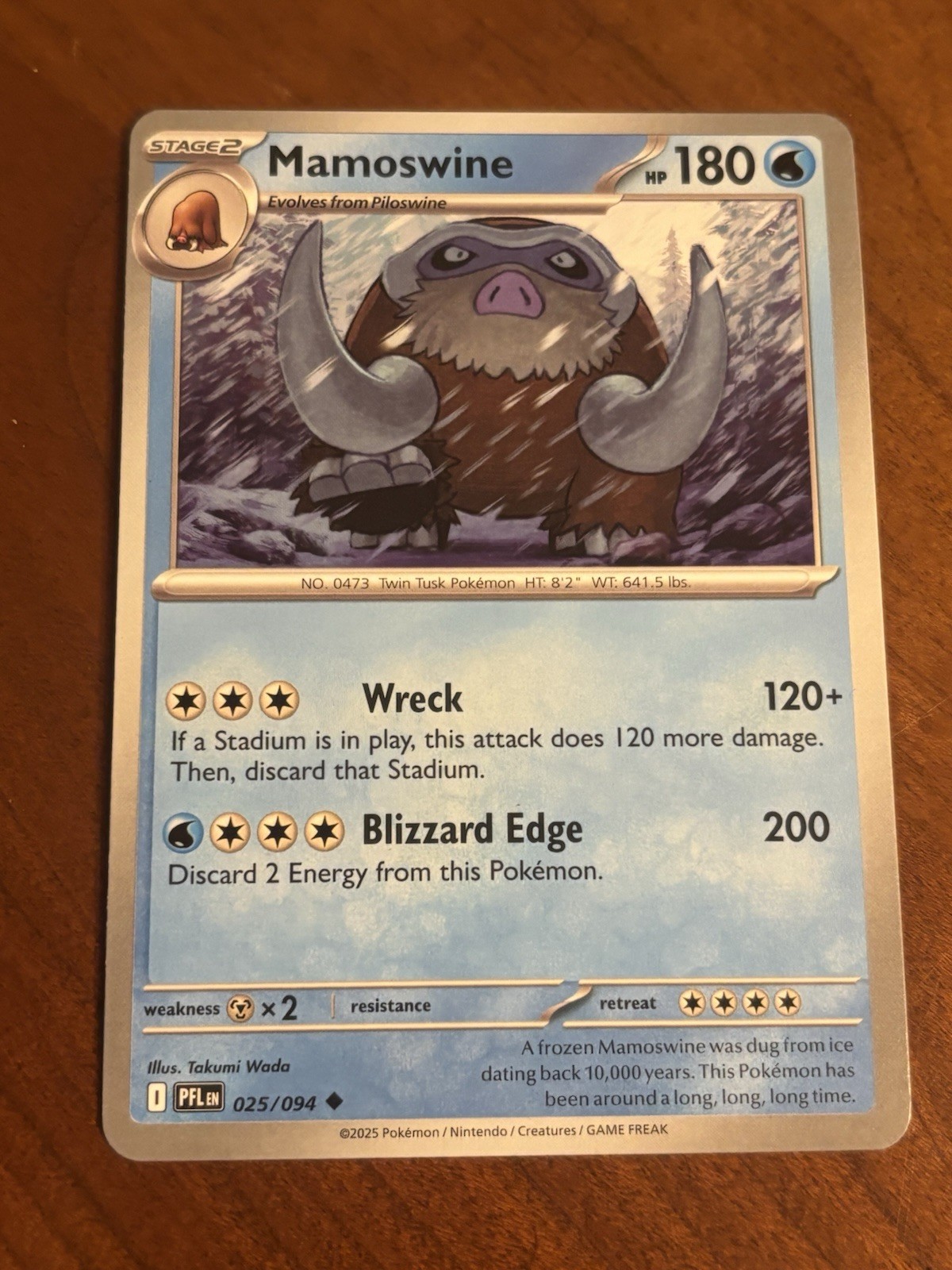 Mamoswine 025/094 Phantasmal Flames Pokemon Card