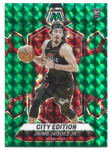 2023-24 Panini Mosaic City Edition Jaime Jaquez Jr. #280 Green Mosaic Prizm (RC)