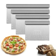 Metal Pastry Scraper Dough Pizza Flour Cutter Stainless Steel Bread Making Tool