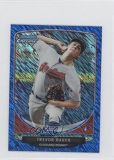 2013 Bowman Cream of the Crop Chrome Mini Refractor Blue Wave Trevor Bauer 0g4
