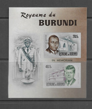 BURUNDI SCOTT # B27 KENNEDY S/S IMPERF MNH
