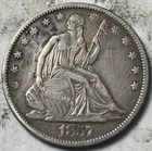 1857-O 50c Seated Liberty Half Dollar. Attractive Circulated Details, Graffiti