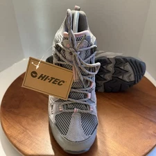 Hi-Tec Apex Lite Mid Waterproof Round Toe Hiking  Grey Casual Boots Womens Sz 10