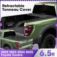 6.5ft Retractable Tonneau Cover for 2022 2023 2024 2025 Toyota Tundra 500 lbs