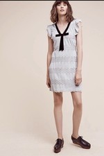 Anthropologie Eva Franco Cocktail Dress Baby Blue Feminine Cocktail Lace Medium