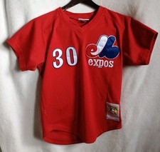 Men  s Mitchell  Ness Authentic Montreal Expos Jersey Tim Raines Small