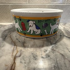 Large Riviera Van Beers Dog Dish Food Water Bowl 7 34 Signature Stoneware Mint Large Riviera Van Beers Dog Dish Food Water Bowl 7 34 Signature Stoneware Mint