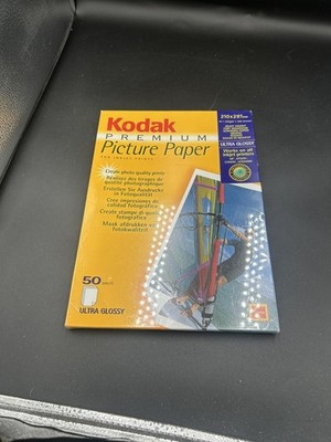 Kodak Premium Bilderpapier Ultra Glossy, A4 50 Blatt 220g/200 Mikron - versiegelt