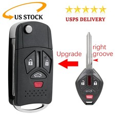 4-button Flip Key Case For Mitsubishi Lancer Outlander Eclipse Remote Fob Shell