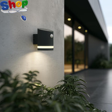 Quality Upgraded Outdoor Solar Motion PIR Sensor Light - Anthracite Edition