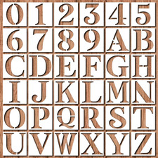 8 Inch Large Letter Stencils - 36pcs Reusable Alphabet and Number Templates for