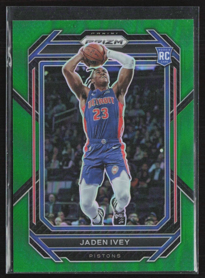 Jaden Ivey 2022-23 Panini Prizm Green RC #256 Detroit Pistons