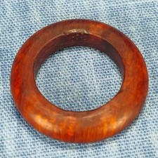 Domed Hardwood Ring Made from Briarwood - Size 8.0 US