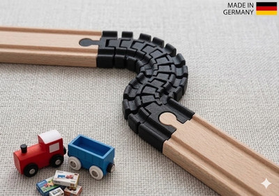 Flexi Schiene für Holzeisenbahn - Biegsam & Flexibel - Passend für BRIO IKEA