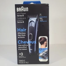 Braun Series 5 Hair Clipper Trimmer Kit Rechargeable Cordless 17 Length Settings