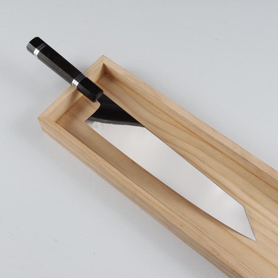7555 Ultra Mirror Kiritsuke Gyuto Sashimi Knife 330mm MKV10 Steel Ebony Handle