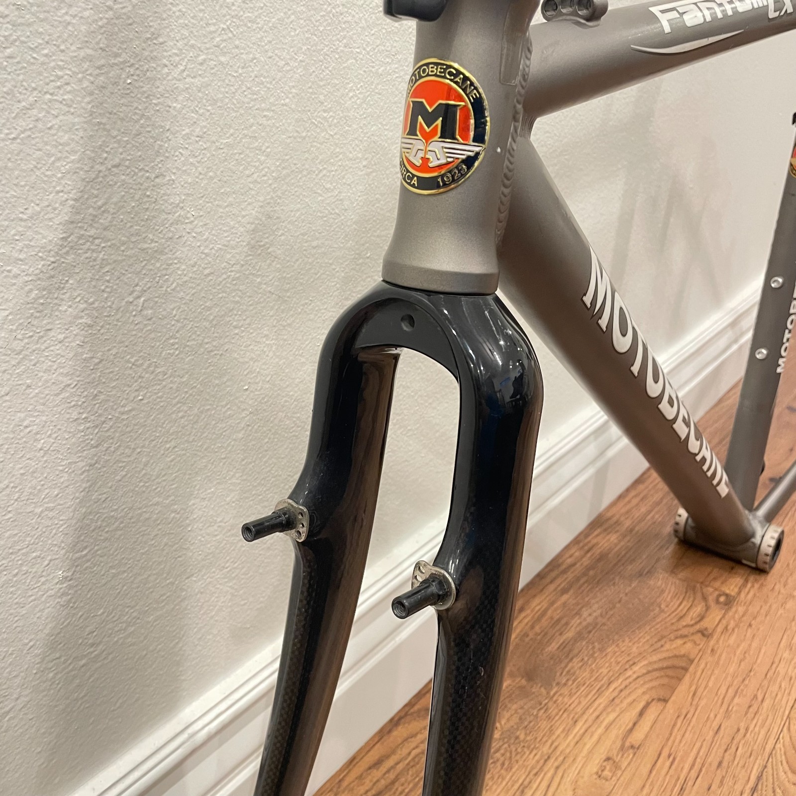 Motobecane Fantom CX Aluminum Carbon Road Bike Frame 52 cm Gray