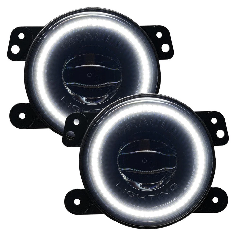 Oracle Lighting 5846-001, pacote com 2 faróis de neblina de plástico preto compatíveis com Jeep Wrangler Jk/Jl - Imagem 4 de 4