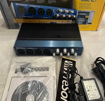PreSonus AudioBox 44VSL USB Audio Interface 4x4 24-Bit Recording /Power Supply.