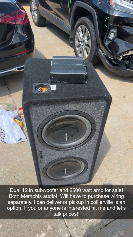 Memphis Audio Dual 12" Subwoofer Enclosure Box, Single Port, 2500W Amp