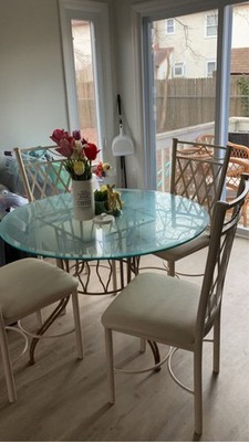 Beautiful glass dining room table