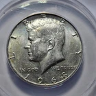 1968-D JFK Kennedy 50c Half Dollar 40% Silver Coin ~ ANACS Sample Holder ~ BUnc