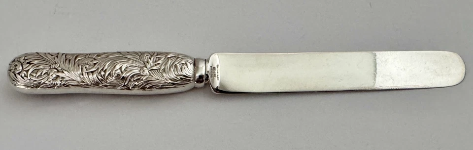 TIFFANY ХРИЗАНТЕМА HHAS ВСЕ СТЕРЛИНГОВОЕ 7 1/2» ДЕСЕРТ ИЛИ ЗАВТРАК НОЖ РЕДКАЯ - Изображение 3 из 4