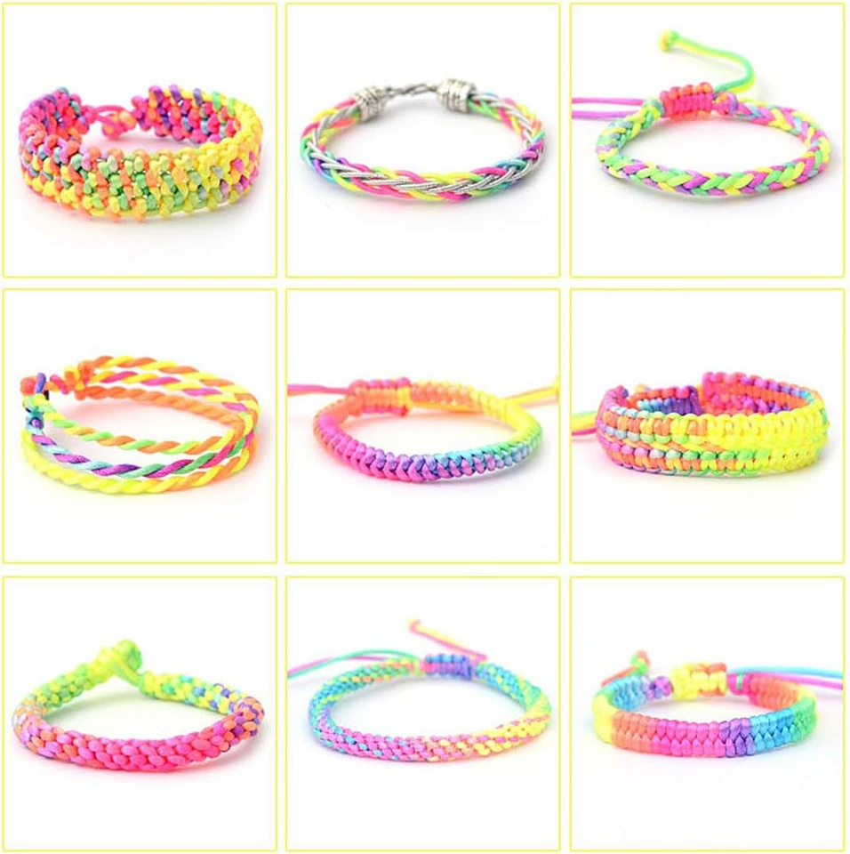 1Mm Rainbow Elastic Cord Beading Thread Stretch String for Bracelet ...