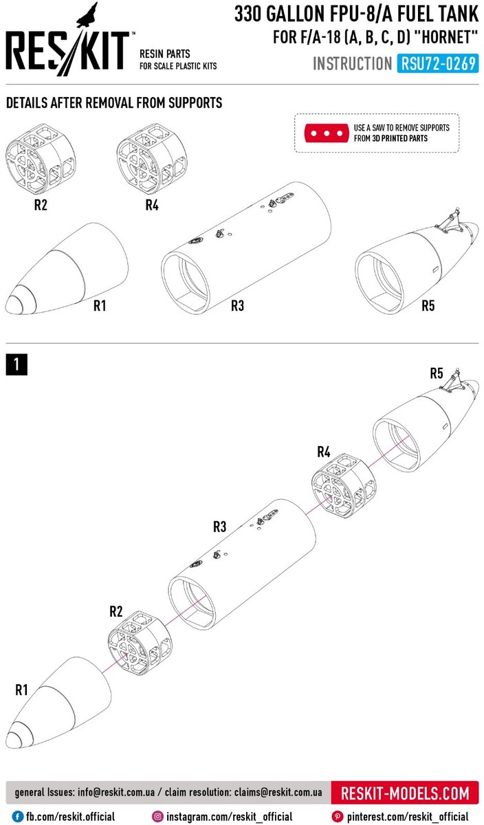 330 gal FPU-8/A fuel tank for F/A-18 (A,B,C,D) Hornet 1pcs1 330 gal FPU-8/A fuel tank for F/A-18 (A,B,C,D) Hornet 1pcs1