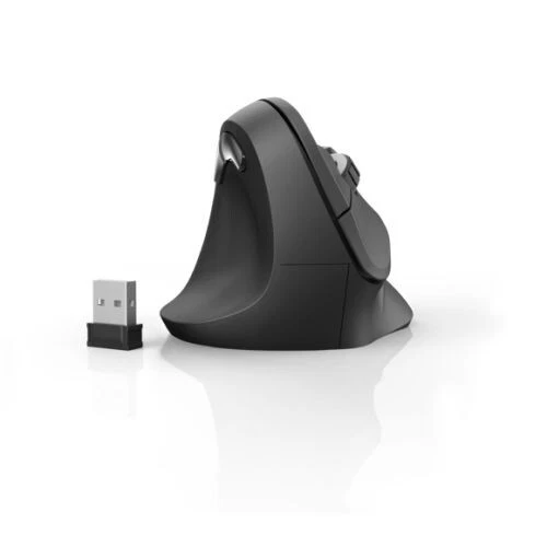 Hama EMW500L Ergonomic Vertical Wireless Mouse - Black - Left Handed - Image 3 of 4