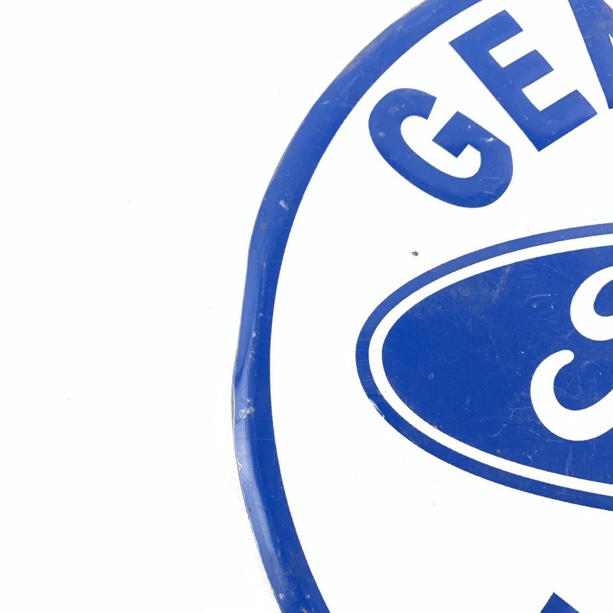 GENUINE FORD PARTS Round Advertising Sign 11 3/4” Registered Logo
