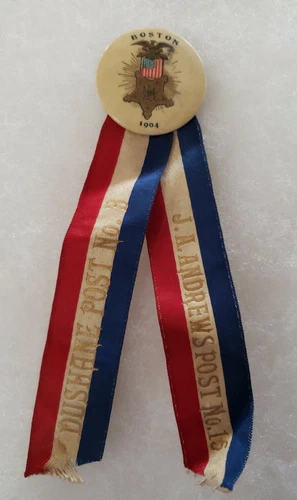 GAR 1904 BOSTON - DUSHANE POST 3 DEPT OF MARYLAND - JOINT REUNION BADGE