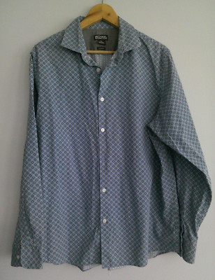 Michael Kors Men's Button Down Long Sleeve Shirt Classic Fit Collar Neck Size XL