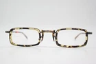 Vintage Glasses Freudenhaus Jedi 106 Silver Brown Square Eyeglass Frame