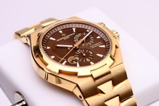 VC Overseas Dual Time Rose Gold Chocolate Dial Ref 47450 Gold Brown 4