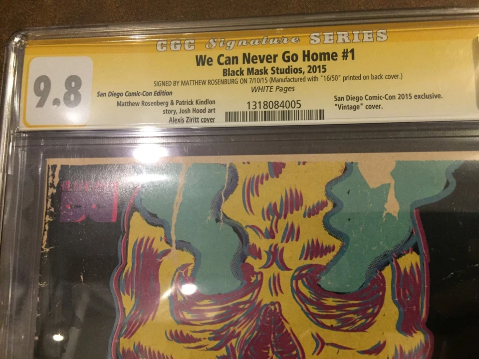 CGC 9.8 WE CAN NEVER GO HOME #1 SIGNED & QUOTE MATTHEW ROSENBURG SDCC 2015 RARE! - Image 3 of 4