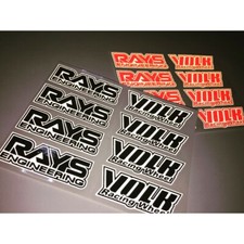 Black Jdm Japan Rays Engineering Volk Racing Te37 Wheel Decals Sticker 8pcs