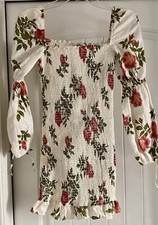 Reformation Hilary Smocked Mini Dress Jolie  Size - XS
