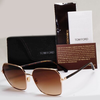 Tom Ford Sunglasses Claudia-02 Gold Brown Gradient Metal  display picture 1