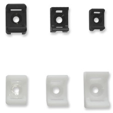 25 / 50 / 100 Schraubsockel für Kabelbinder PA6.6  Kabelhalter schwarz weiß